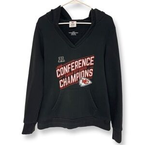 Kansas City Chiefs NFL 2019 Conference Champs Sweatshirt Hoodie Women’s Large